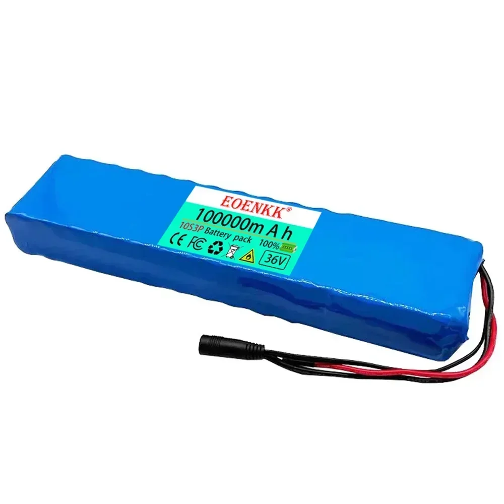 EOENKK 10S3P 36V 100Ah 18650 Rechargeable Lithium Battery Pack 1000W Power with BMS