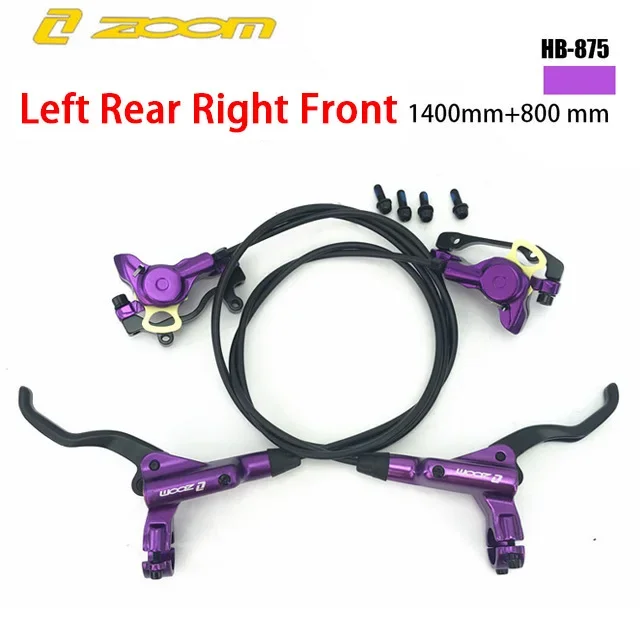 ZOOM HB875 MTB Fiets Hydraulische Schijfrem Set 800/1400mm Links Voor/Rechts Achter Mountainbike oliedruk - afbeelding 1