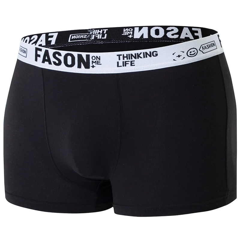 4/10 Piece Men's And Teenagers' Four Season Black Basic Versatile Elastic Waisted Underwear Boxer Shorts Plus Size Sport Shorts image 6