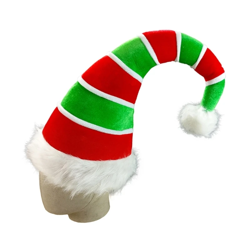 Long Santa Hat Thicken Plush Great for Cosplay Santa Helpers Mischievous Dropship