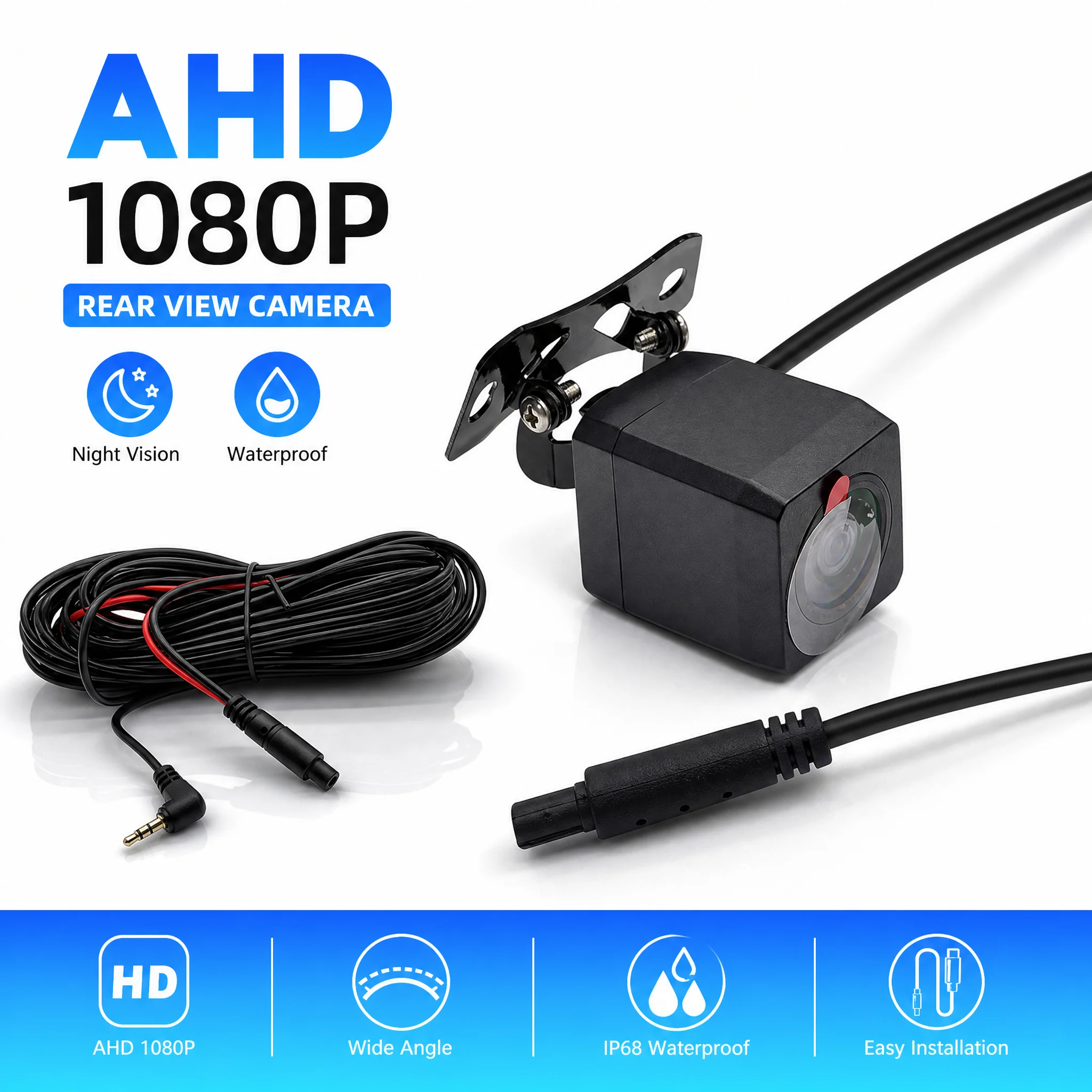 Car 4K Recording Car Camera DVR Night Vision Recorder 4Pin1080P HD Night Vision Reversing Camera Waterproof and Sunscreen
