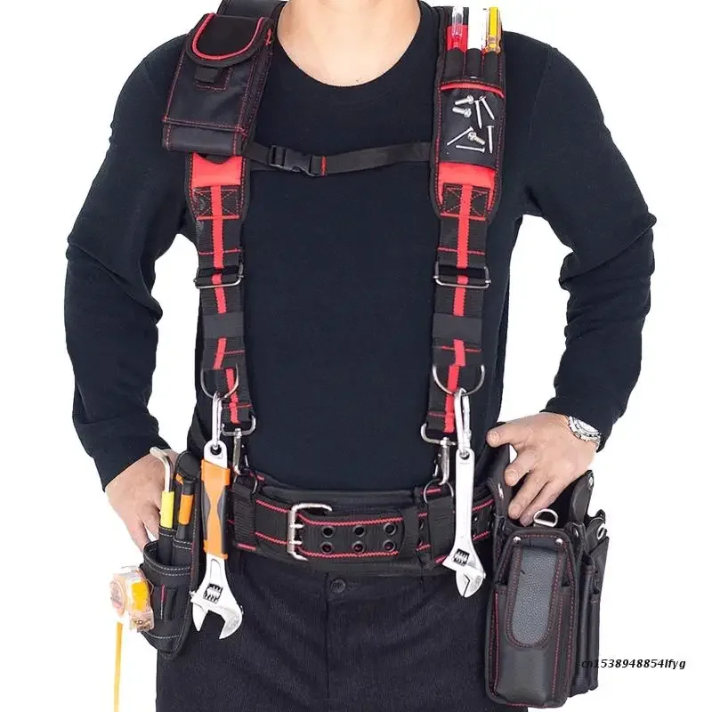 Tool Belt Suspenders Heavy Duty Electrician Tool Belt Electrician's Bag Magnetic