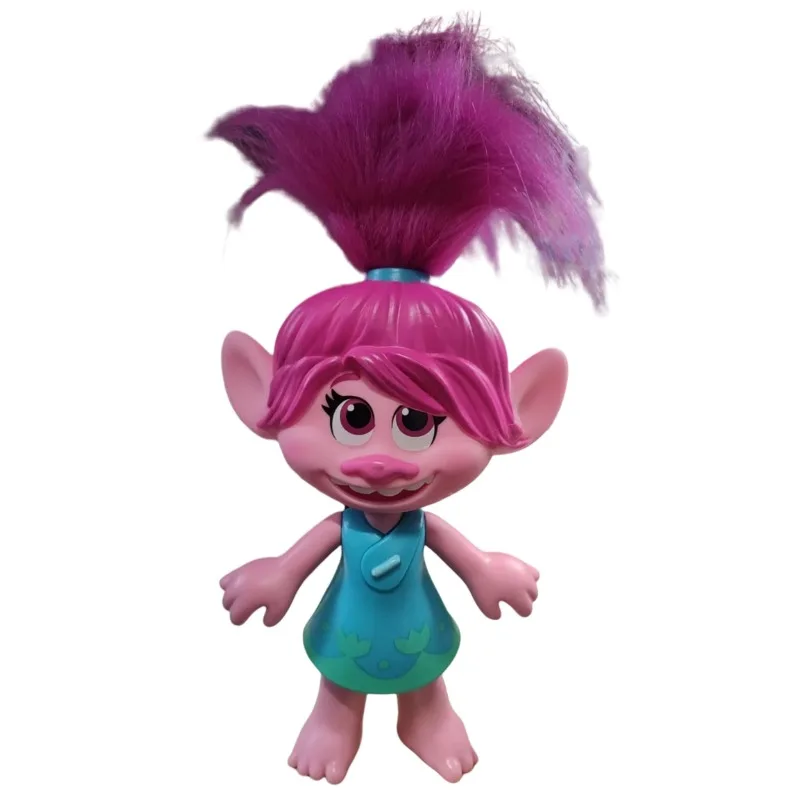 Trolls Poppy Cartoon Animation Peripheral Kawaii Cute Girly Heart 3D Doll Girls Can Speak Doll Children's Holiday Gift Wholesale