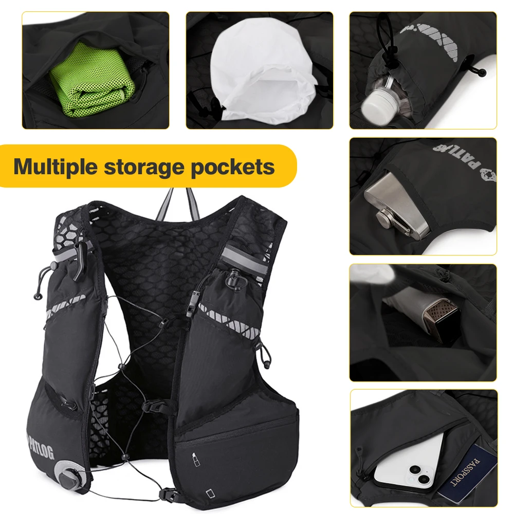 NEWBOLER Outdoor-Laufrucksackweste mit Flaschenhalterung, leicht, für Trailrunning, Radfahren, Joggen, Marathon, Reiten, Klettern – Detail 10