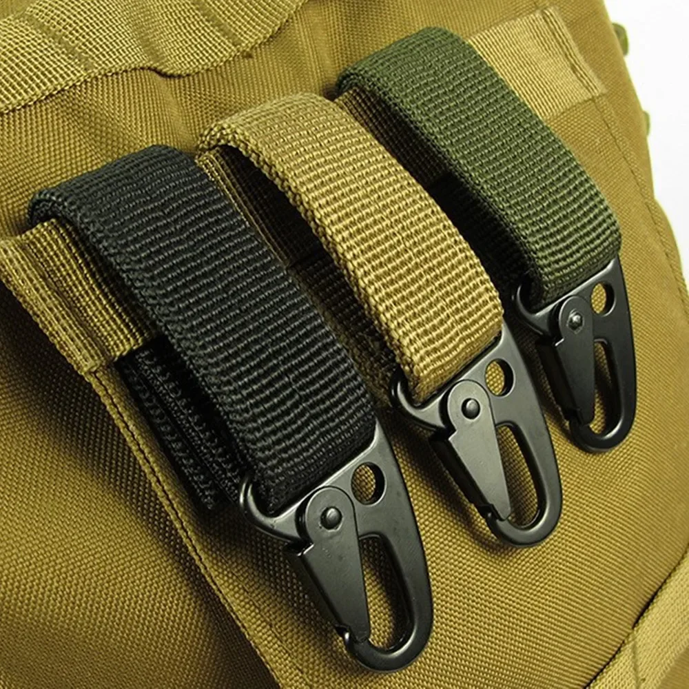 

3Pcs Tactical Carabiner Outdoor EDC Keychain Nylon Webbing Keys Holder Camping Backpack Belt Hook Hanging Buckle Muilter Clip