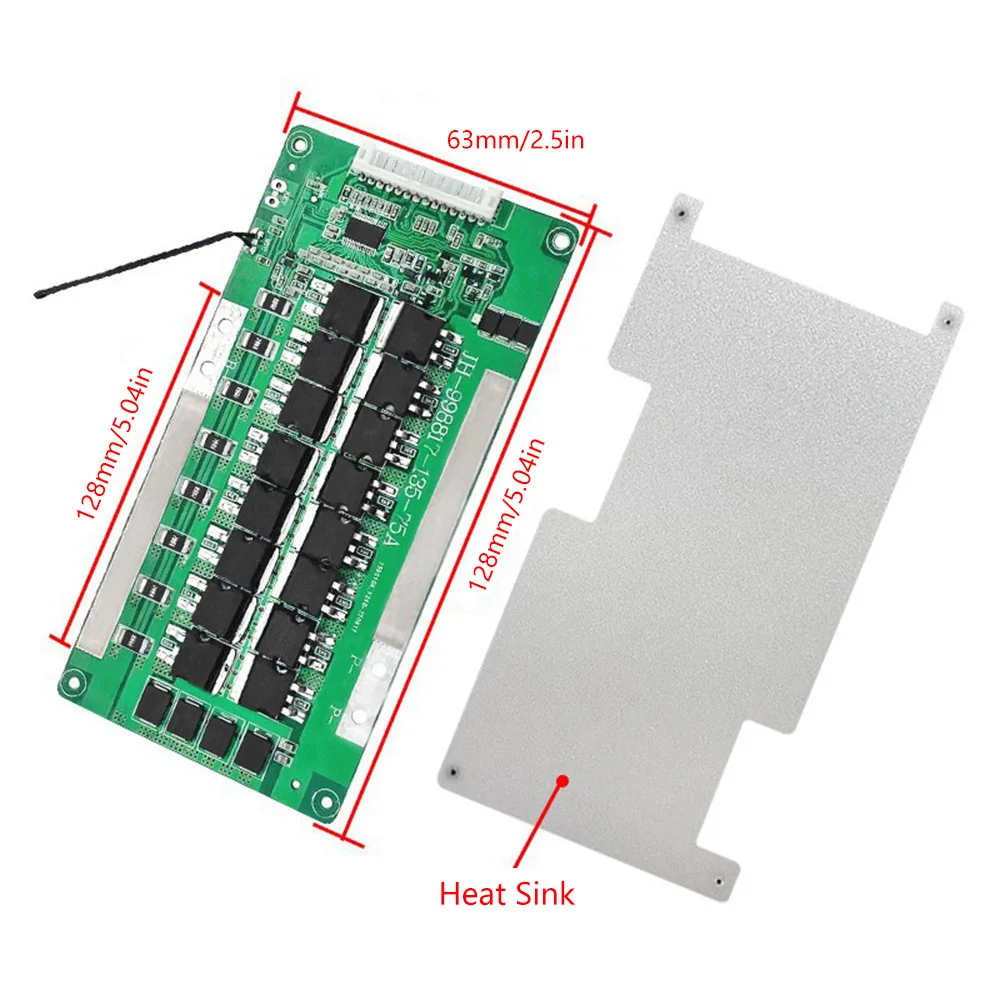 13S BMS 48V 30A/40A/50A/60A/70A Lithium Battery Charger Protection Board with Temperature Control Balance Charger Circuit Board