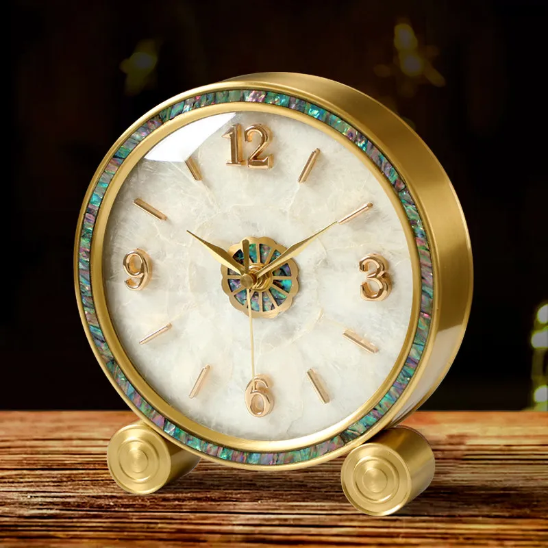 Metal Luxury Table Clock Fashion Unique Round Gold Cute Nordic Digital Clock Living Room Modern Orologio Da Parete Room Decor