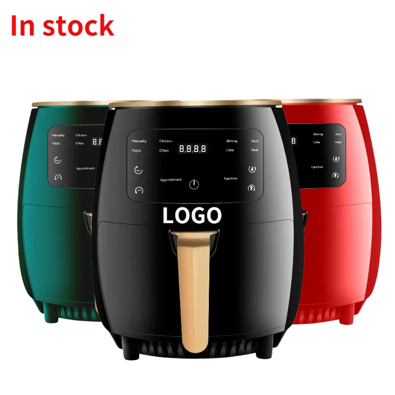 Support OEM Hot Sale 6L Oven Digital Electric Deep Fryers Industrial Silver Crest Air Fryer
