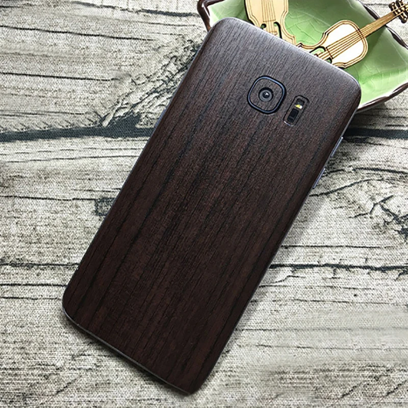 High Simulation Wood Grain Sticker Phone Back Cover Skin For SAMSUNG S22 Ultra S21+ S20 FE Note 20 S10 5G S9+ S8 S7 S6 Edge Film