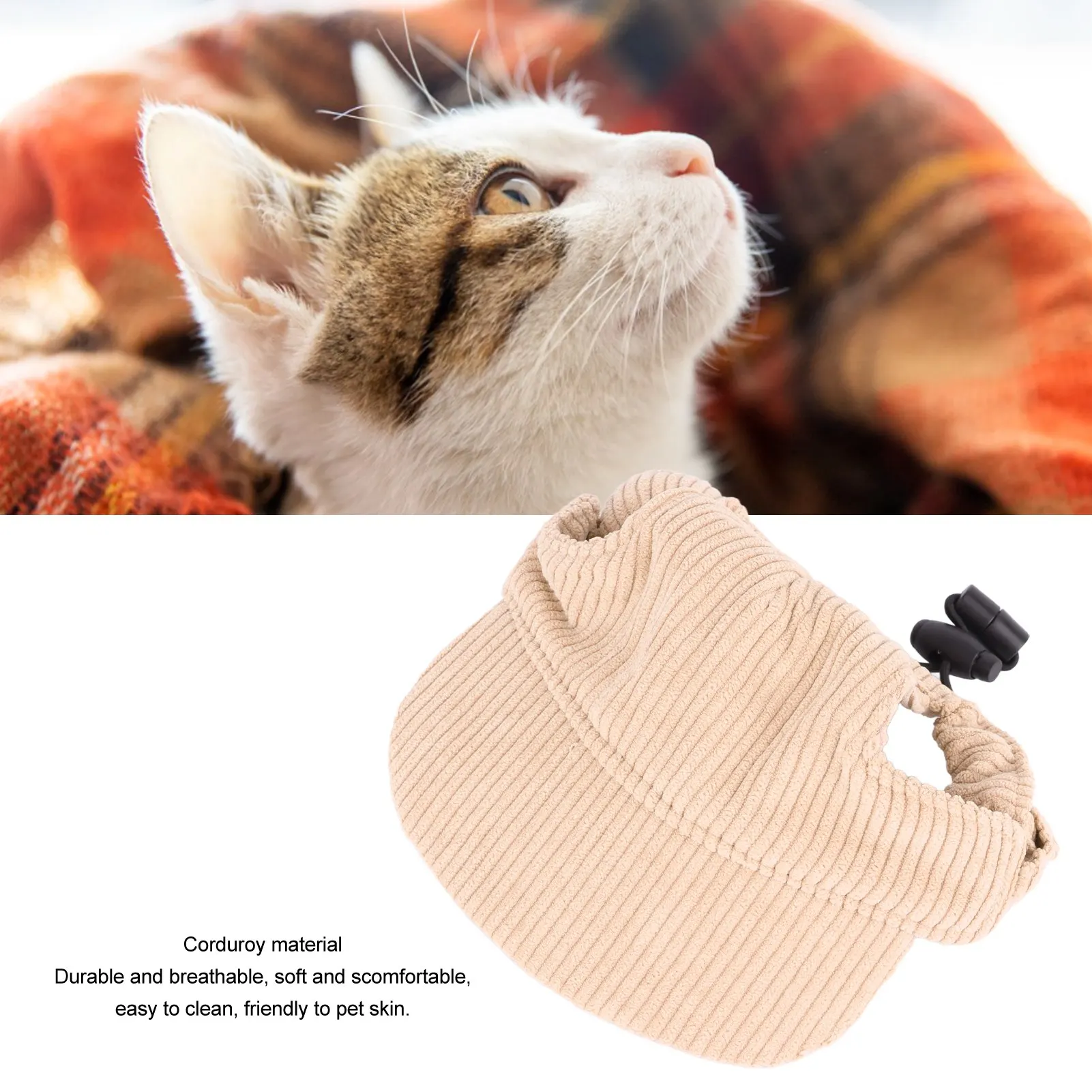 Summer Pet Sun Hat Adjustable Corduroy Casual Pet Hat Lightweight Stylish Pet Hat For Dogs Cats