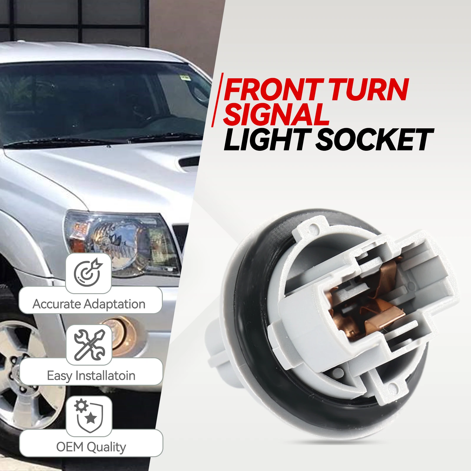 Front Turn Signal Bulb Socket 9007560060 For Toyota Tundra Tacoma 4Runner Sequoia Venza 2003-2018 Plug Adapter