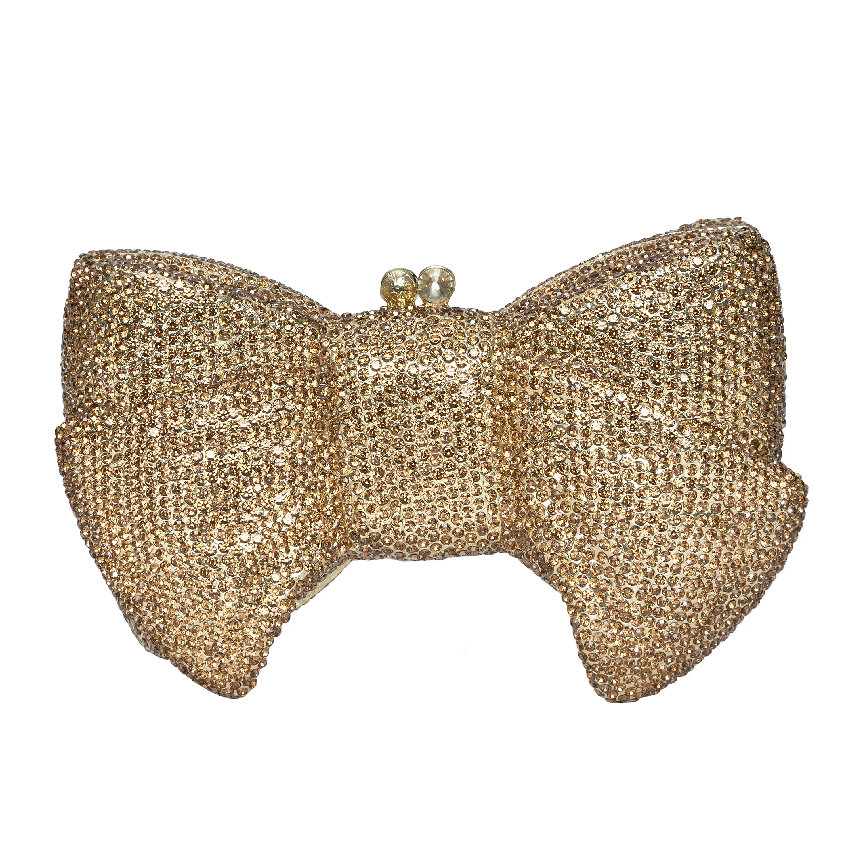 Luxury Women Bow Shape Evening Bags Large Formal Dinner Crystal Clutch Purses Bridal Rhinestones Handbags