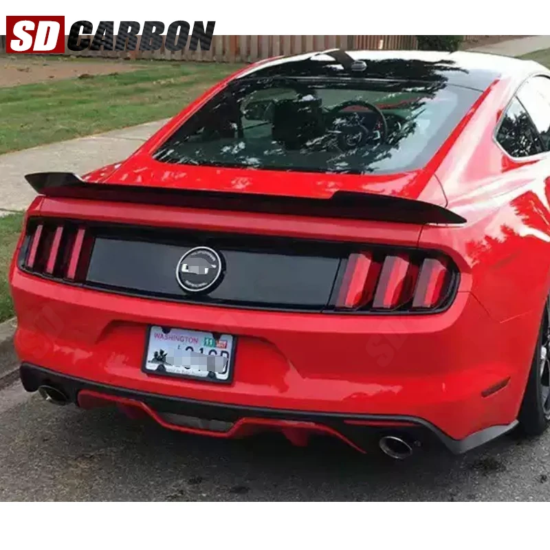 

For Ford Mustang 2015-2022 MMD Style Carbon Fiber Tail fins Spoiler Rear Trunk Spoiler Guide Wing Rear Wing Car Accessories