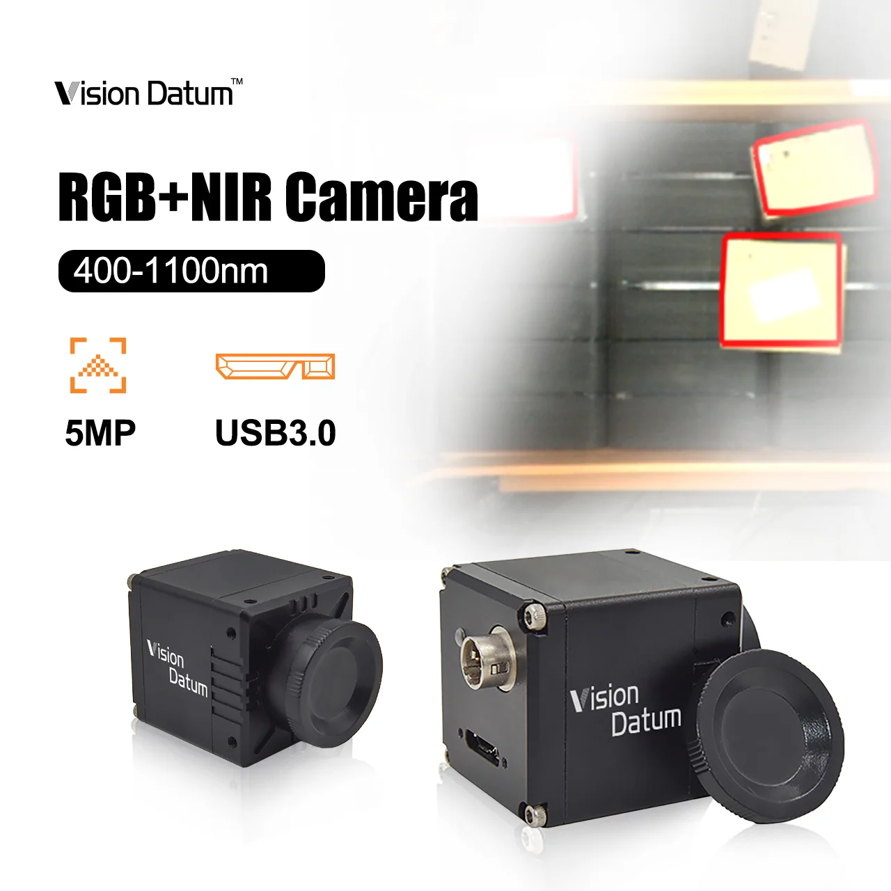 Revolutionary High Contrast Near Infrared Camera 300-1100nm Spectrum CMOS RGB NIR Ideal for Semiconductor and Silica Impuri