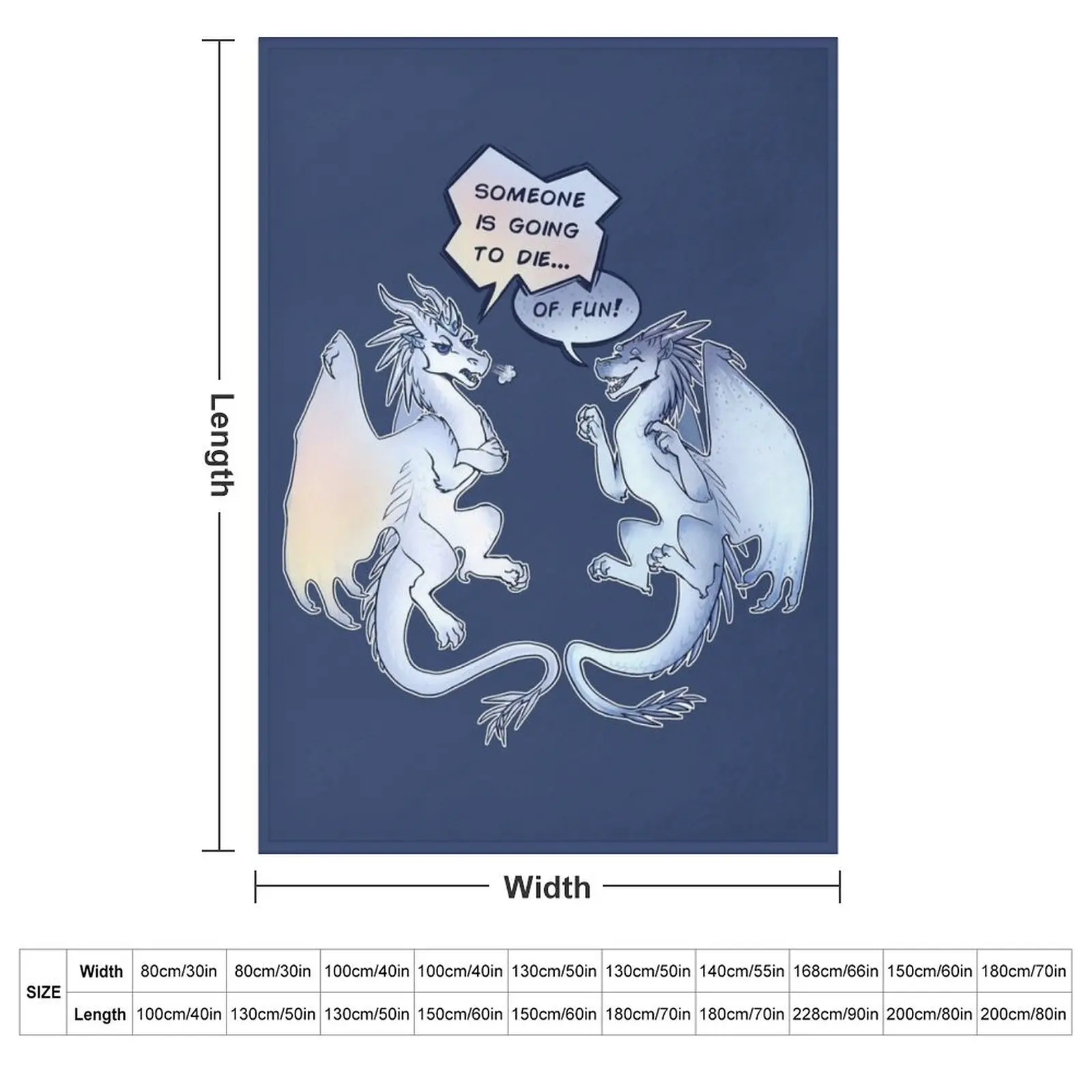 Wings of Fire - Snowfall and Lynx - Someone is going to Die of Fun Throw Blanket