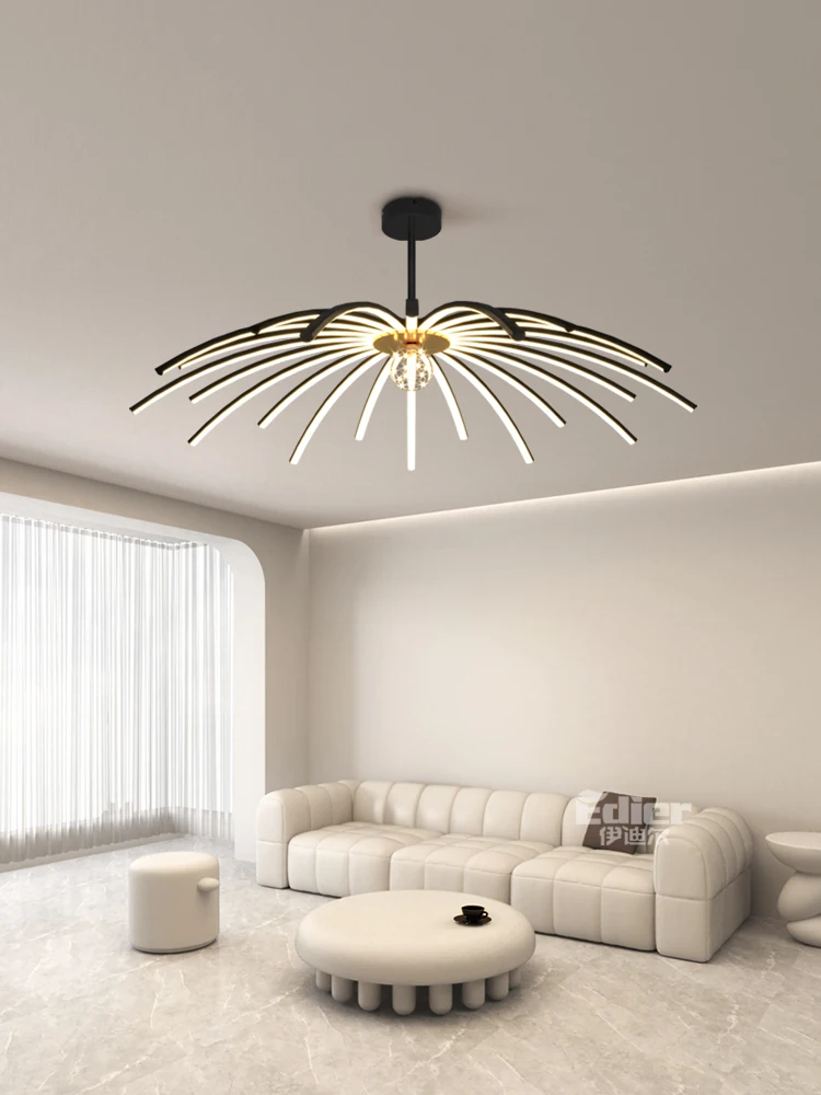 Living Room Chandelier Simple Modern Atmosphere Hall Headlight Light Luxury Main Lamp Bedroom Dining Room 2023 New LED Lamp