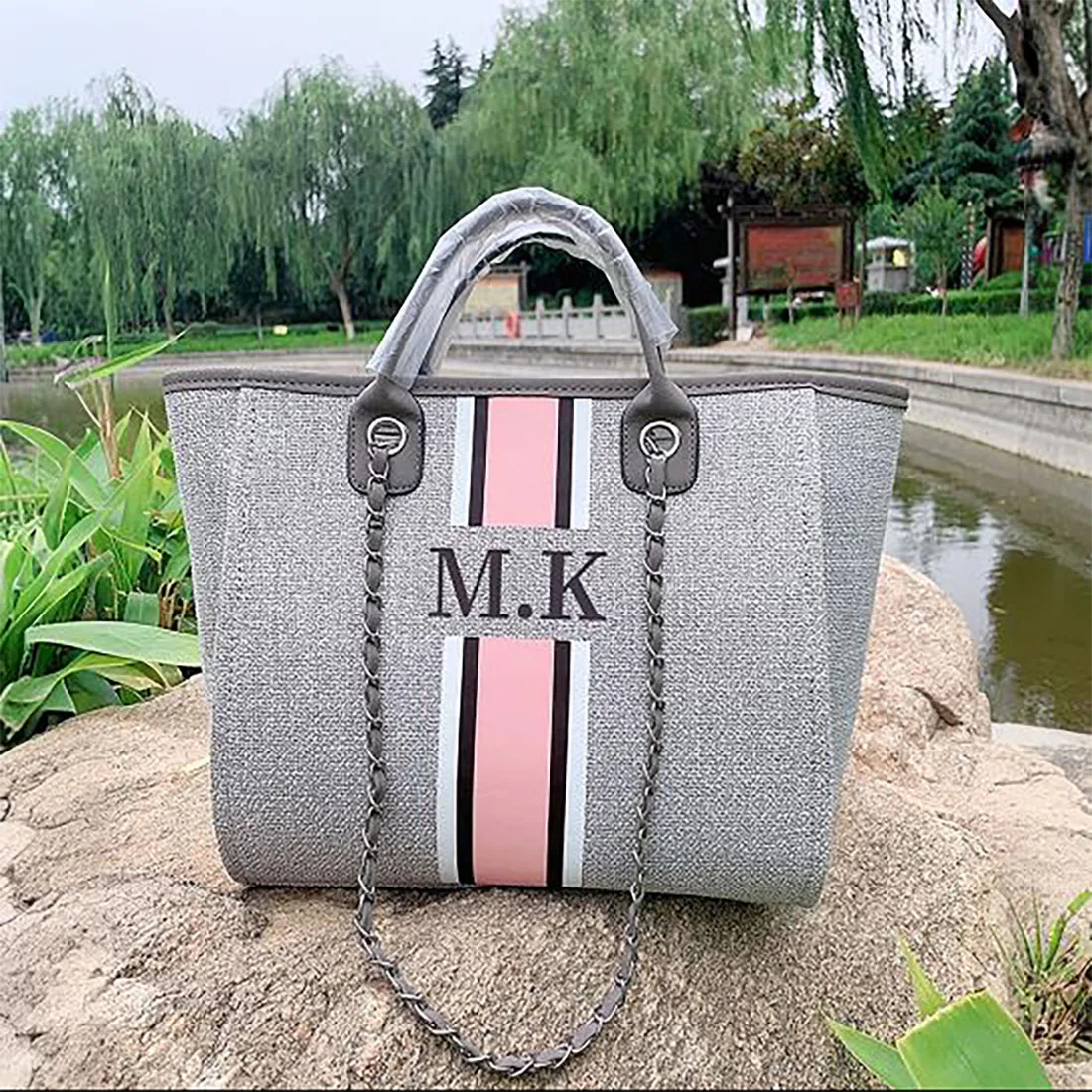 Персонализированные подарки, большая сумка, сумка высокого качества, дорожная сумка, парусиновая сумка для невесты, подарок в полоску, модный настраиваемый дизайн, имя, большая вместимость