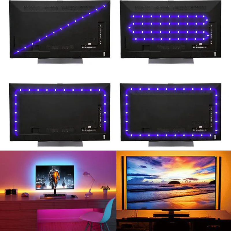 Bluetooth USB 5V RGB LED Strip Light 5050 Controller 1M 2M 3M 4M 5M Flexible Diode Lamp Tape Lights TV Background Lighting