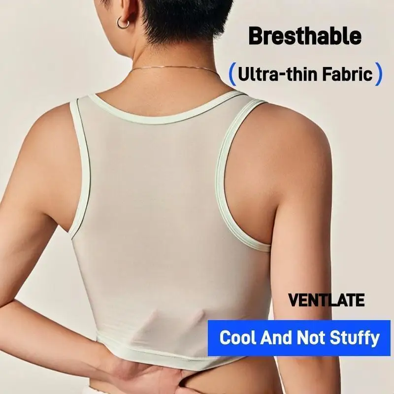 Janest Seamless Front Zipper Chest Binder Breathable Shaper Multiple Sizes & Colo for Women Yoga Gym Office & Daily Wear