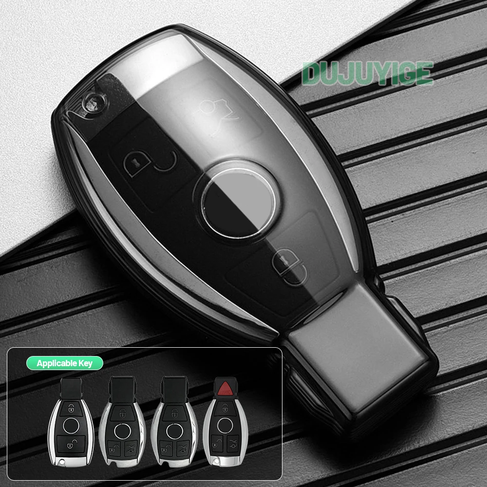 Clear TPU Car Key Case For Mercedes-Benz Sprinter NCV3 W906 2006-2018 Key Fob Cover Protector Shell Auto Accessories 2007 2008
