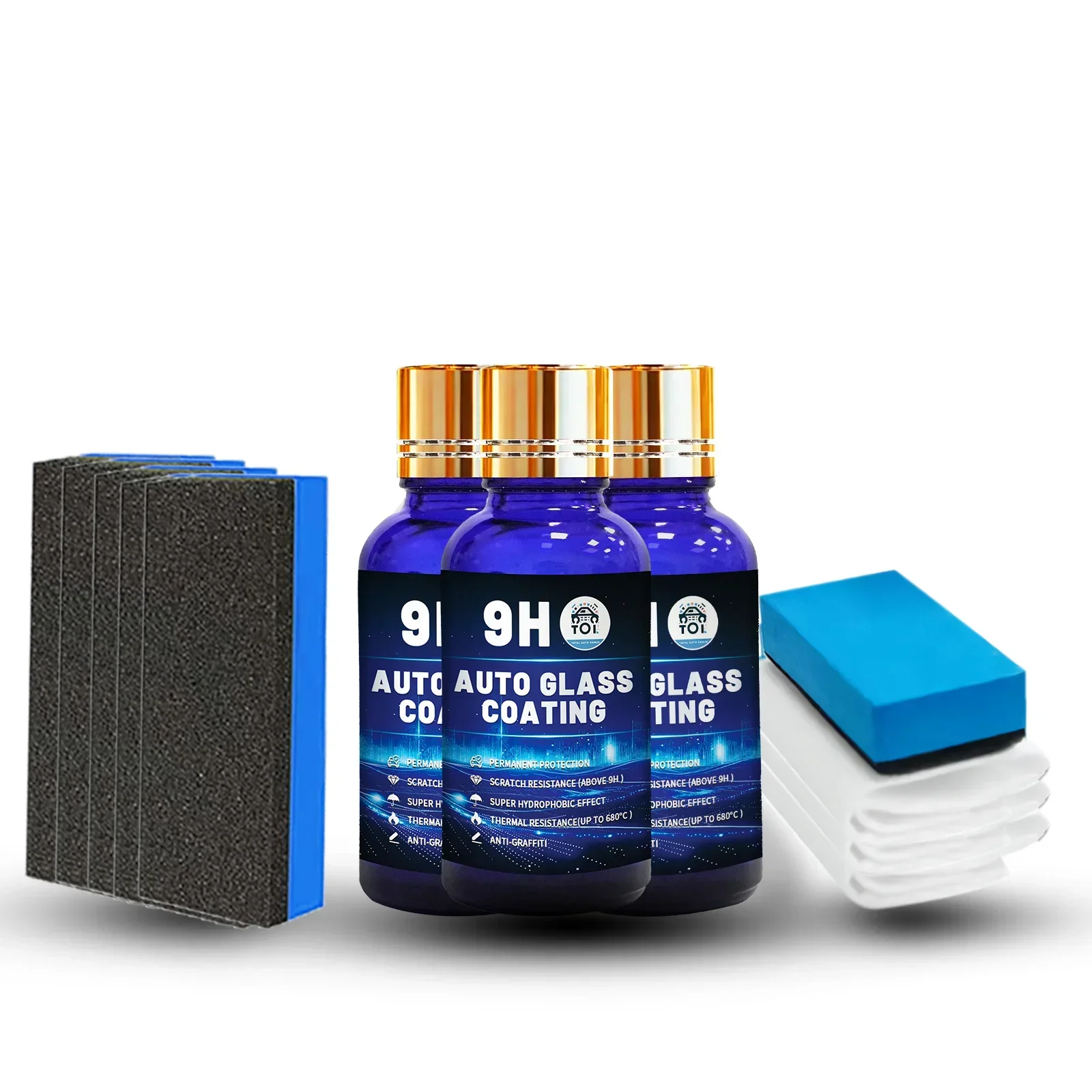 3Sets 9H Liquid Glass Car Paint Surface Protection Coating High Temperature Resistance Scratch Resistance Super Hydrophobicity