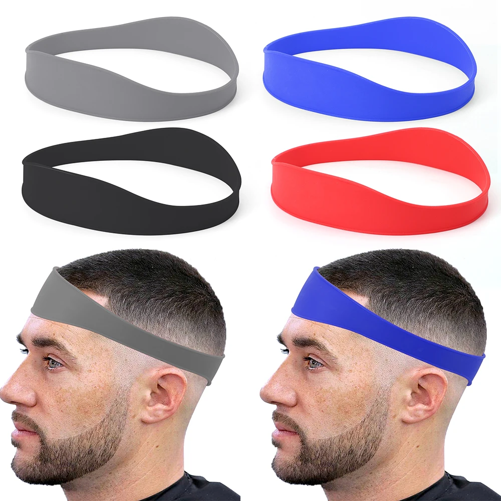 DIY Home Hair Trimming Home Haircuts Curved Headband Silicone Neckline Shaving Template and Hair Cutting Guide Hair Styling Tool