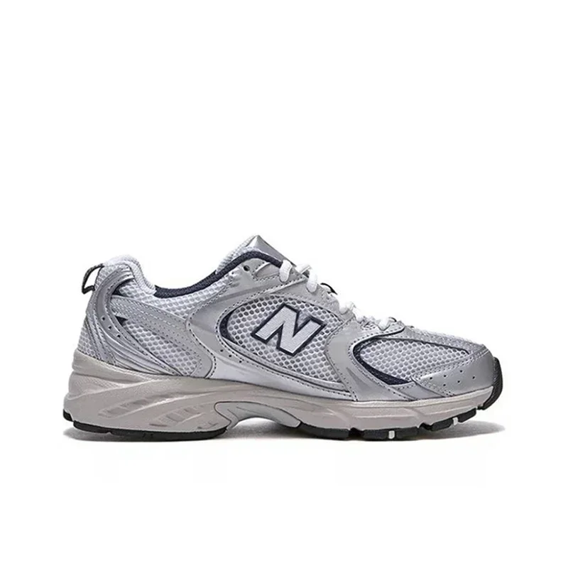 New Balance NB530 Komfortowa tkanina Faux Leather Oddychające niskie buty do biegania męskie i damskie Szare srebrne unisex