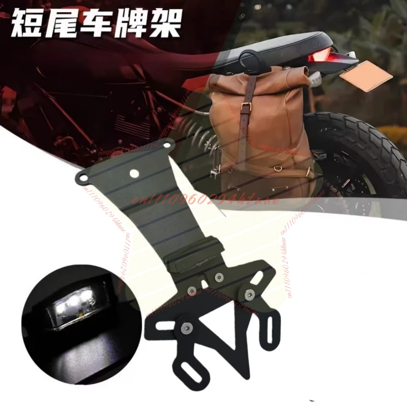 For Ducati Scrambler800 Self-travel 800 Modified Short-tail License Plate Frame License Plate Frame Bracket Accessories