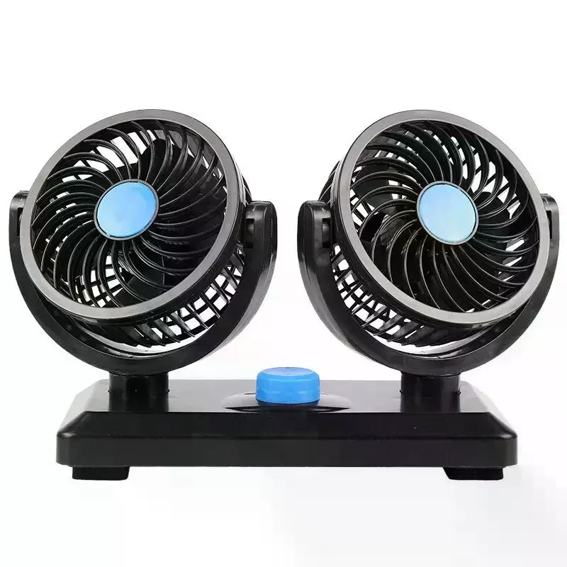 Professional Dual Fans 360 Rotation Multi Angle Cooling Fan For Sedan RV Truck Boat Vehicles Camping Office Desk Use Accessory