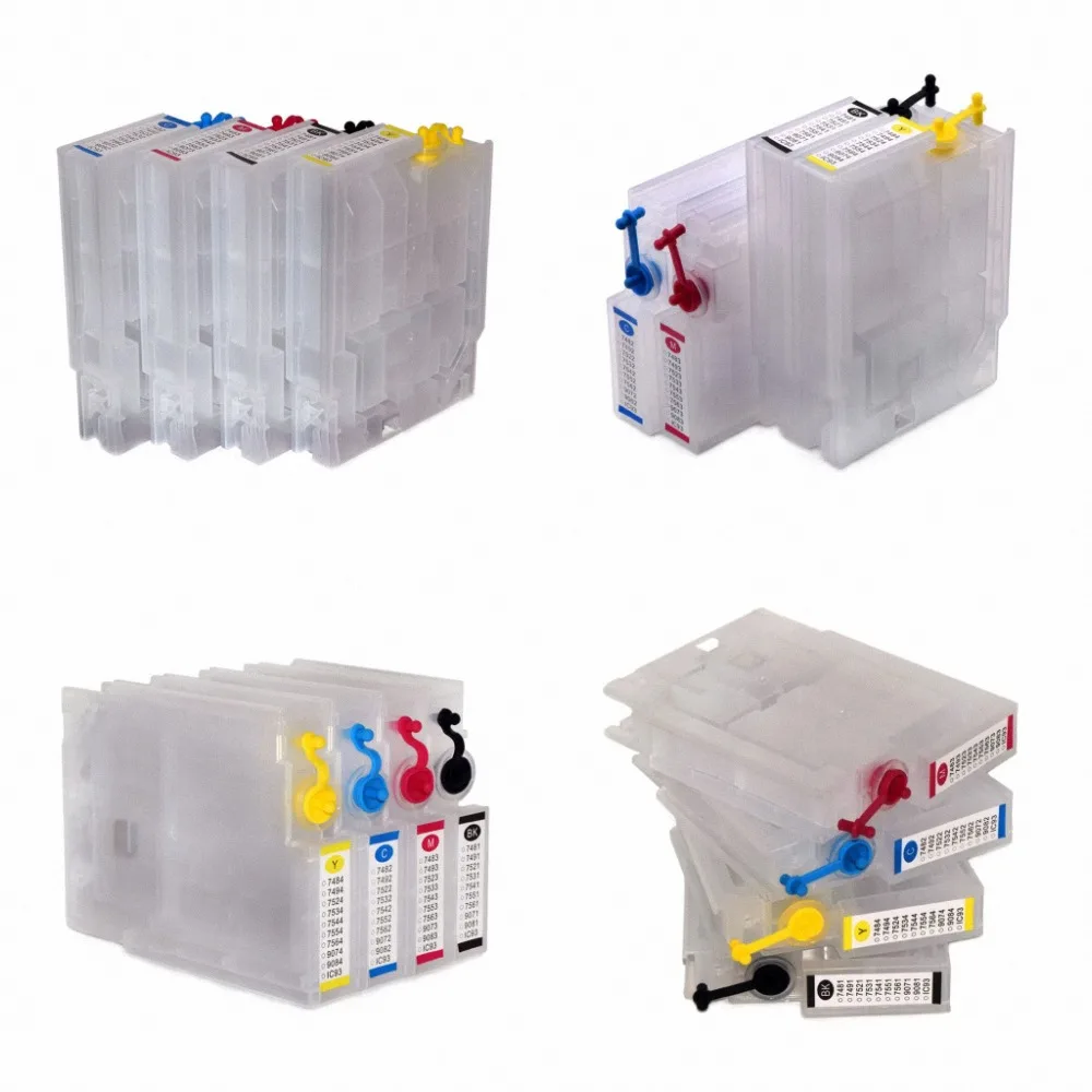 America 748XL T7481-T7484 Leere Nachfüllbare Tintenpatronen mit Chip für Epson Workforce Pro WF 6530 6590 8090 8590 6090 Drucker