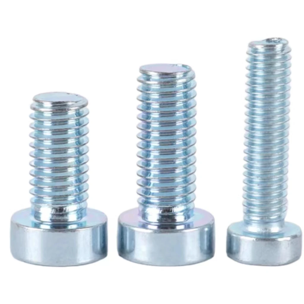 M3 Galvanized 8.8 Grade Plum Thin Head Cylindrical Head Screw GB2671 Anti-theft Screw Low Head Bolt ISO14580