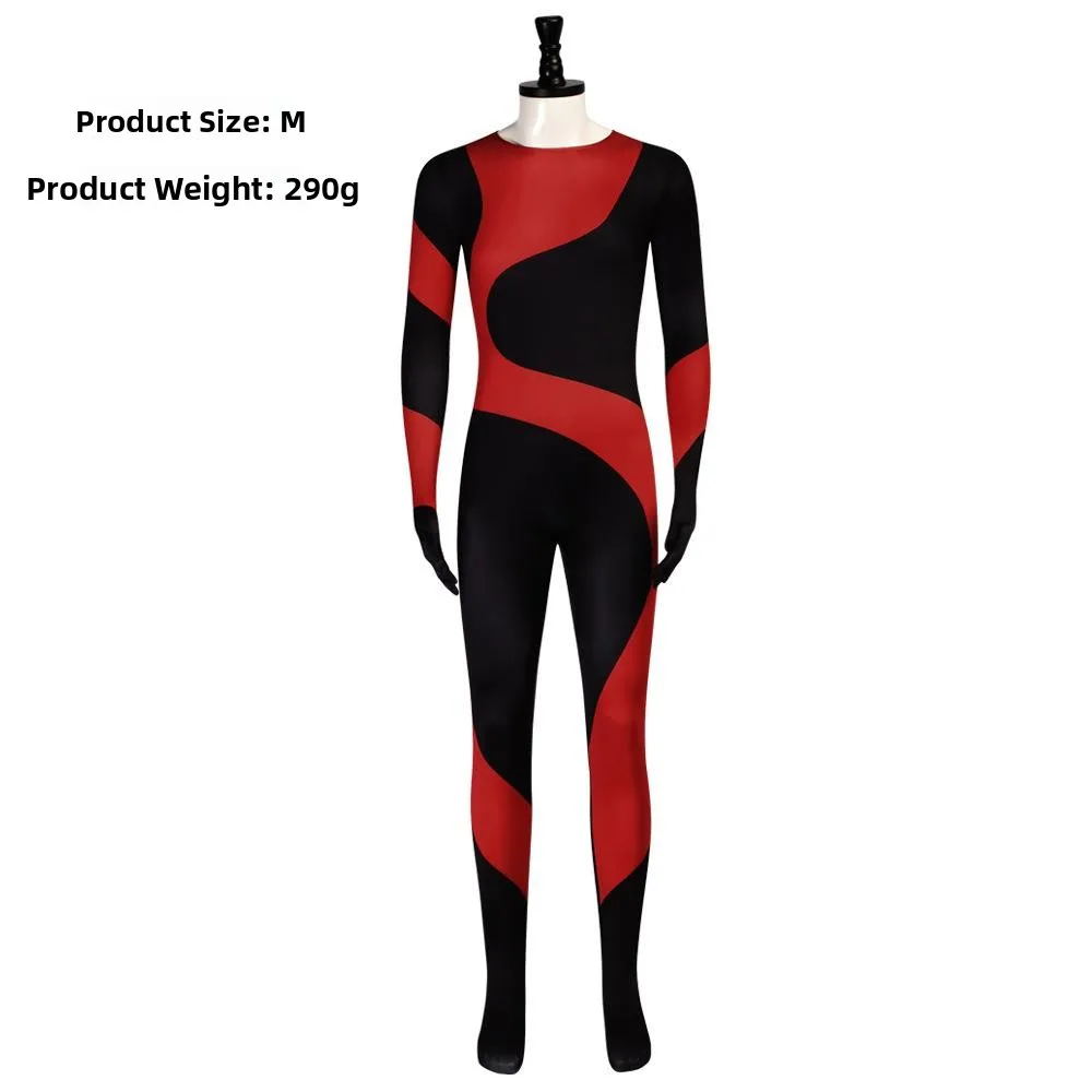 

Костюм для Хэллоуина: облегающий комбинезон с дизайном «Доктор с головой-яйцом», женский этнический наряд для сцены