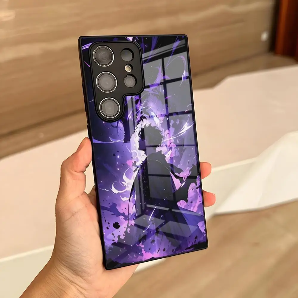 Anime S-Solo Leveling Phone Case For Samsung S24 Ultra S25 S23 S22 S20 Fe S21 Plus A54 A24 A53 A16 A13 Glass Cover