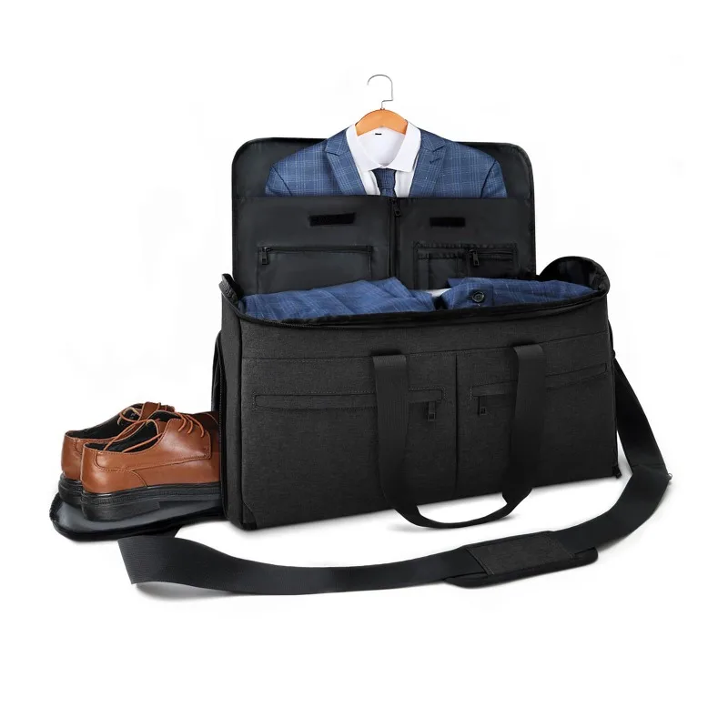 Nueva ropa bolsa de ropa Convertible para hombres-2 en 1 maleta colgante traje bolsa de viaje de negocios bolsa de lona para llevar ropa