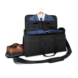 New Clothing Convertible Garment Bag for Men - 2 in 1 Hanging Suitcase Suit Business Travel Bag Carry on Garment Duffel Bag