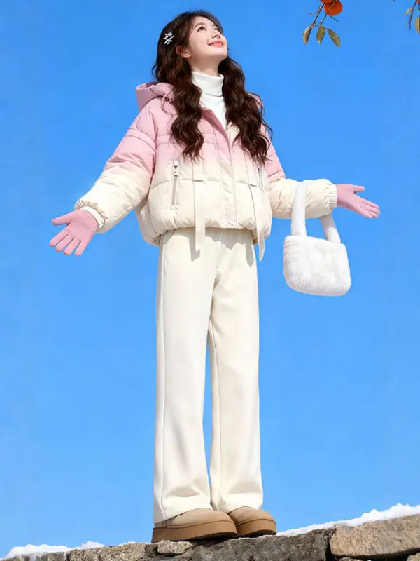 

Шикарная хлопковая куртка adient ort, корейская модная зимняя верхняя одежда, теплое, удобное повседневное женское пальто на молнии