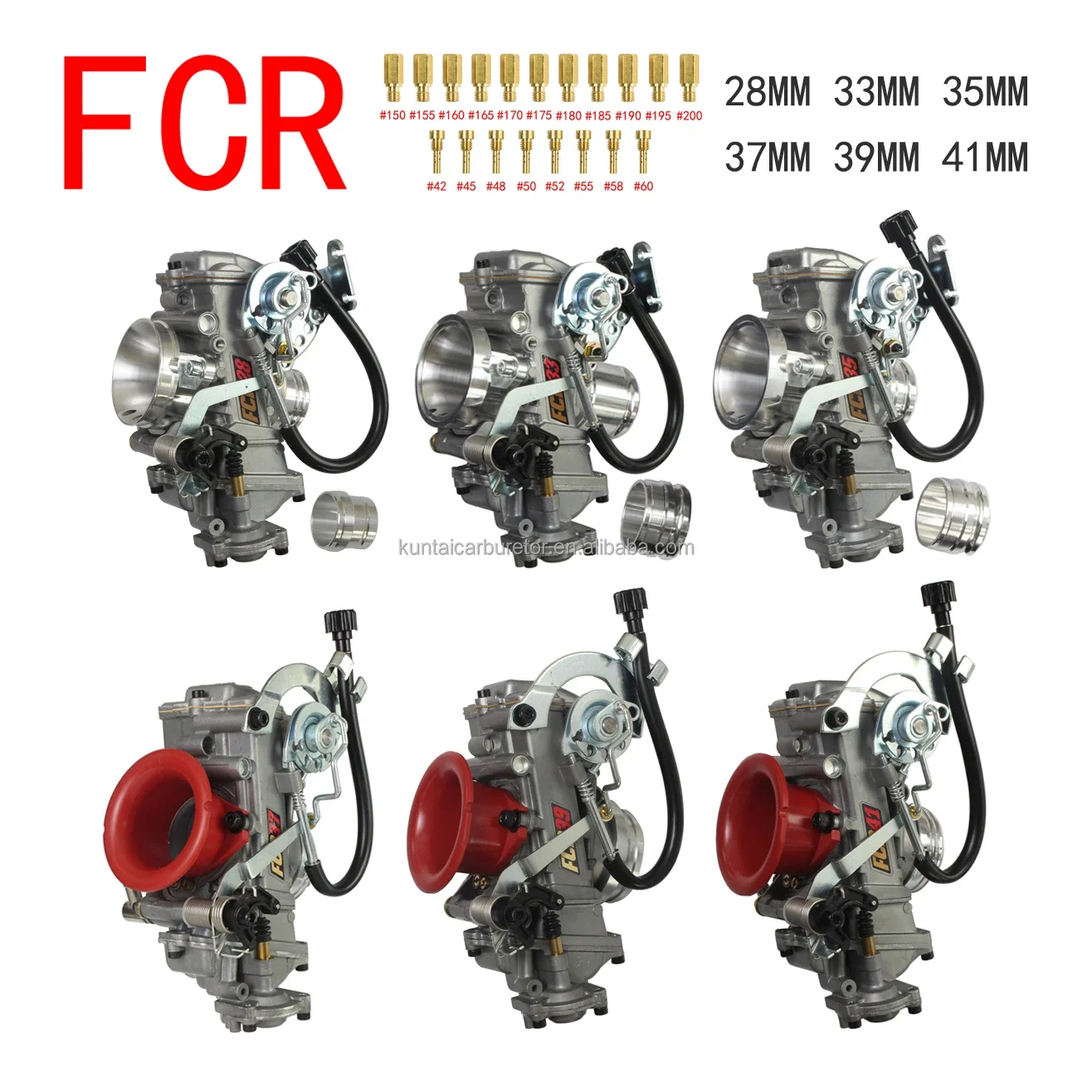 FCR28 31 33 35 37 39 41mm FCR Keihin Carburetor FCR39 FCR41 for CRF450/650 FS450 Husqvarna450  Racing Motors Good Power