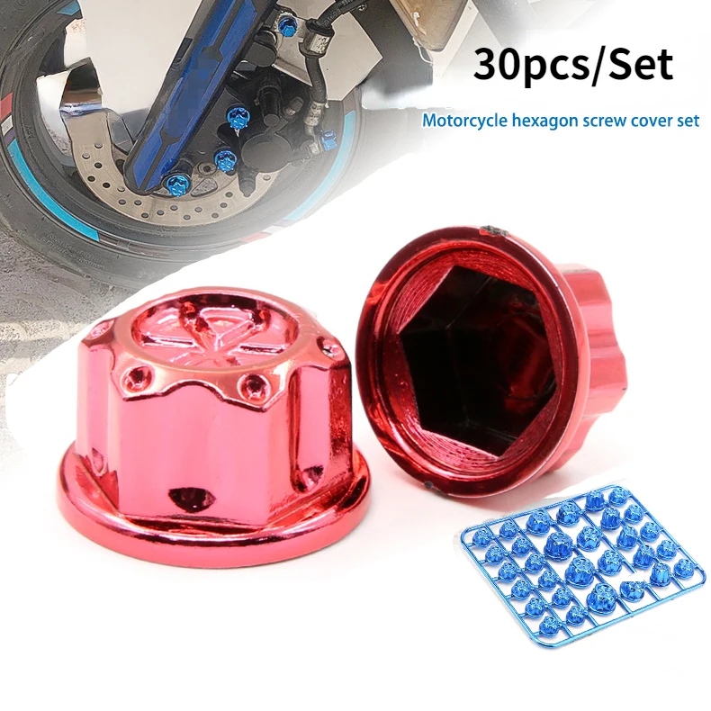30pcs Motorcycle Screw Cap Cover Body Decorative Engine Bolt For Trk 502 Honda Cb500x Bmw S1000rr