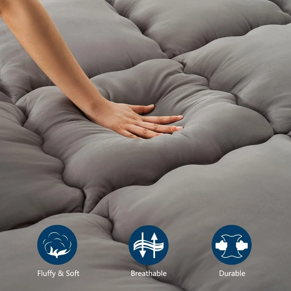 مرتبة مارين مون توبر كوين، غطاء علوي لسرير تبريد القمر البحري، وسادة مرتبة سميكة وناعمة، فندق قطيفة أسفل آل