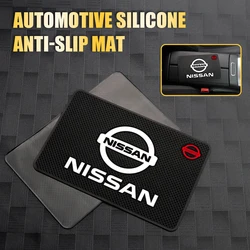 1 adet araba Dashboard yapışkan kaymaz PVC Mat silikon kaymaz depolama Mat Nissan trail Qashqai Juke Sentra devriye Navara için