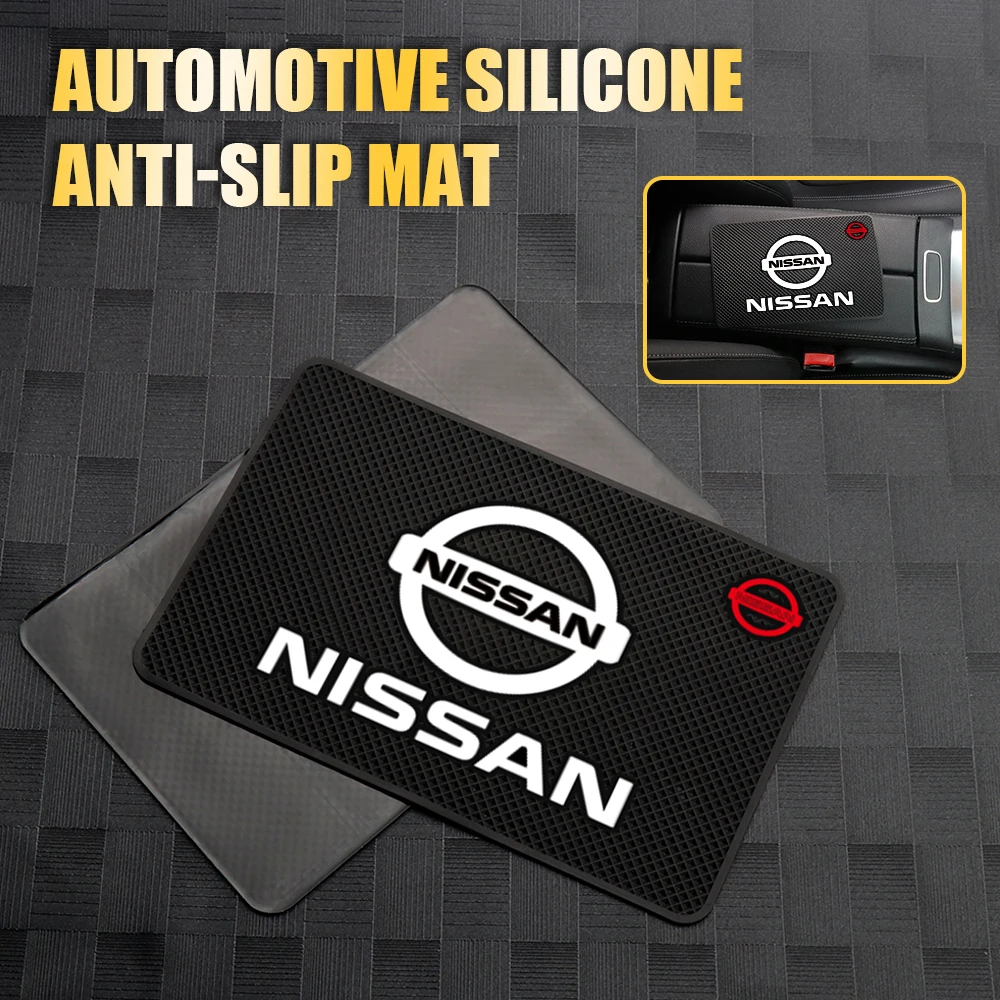 1pc Car Dashboard Sticky Anti-Slip PVC Mat Silicone Anti-Slip Storage Mat For Nissan X-trail Qashqai Juke Sentra Patrol Navara