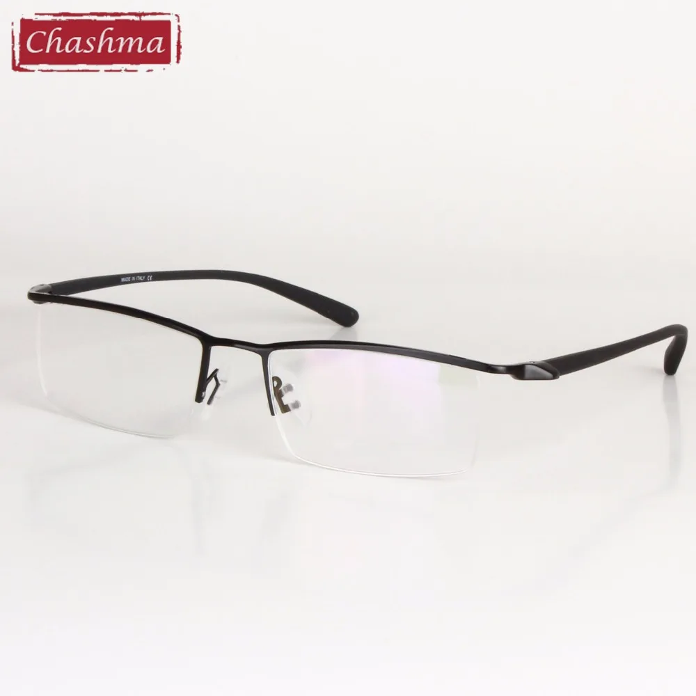 Chashma Prescription Glasses Men Eyeglasses Frames Optical Spectacle Titanium Alloy Half Designer Eyewear for Myopia Recipe Lens
