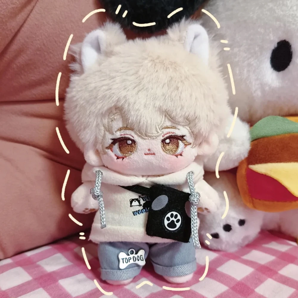 1 Juego de Sudadera con capucha para perro, ropa de muñeca de algodón de 10cm con sombrero, conjunto para cachorro, ropa para muñeca, traje, conjunto de vestir para muñeca Animal, regalo para niños