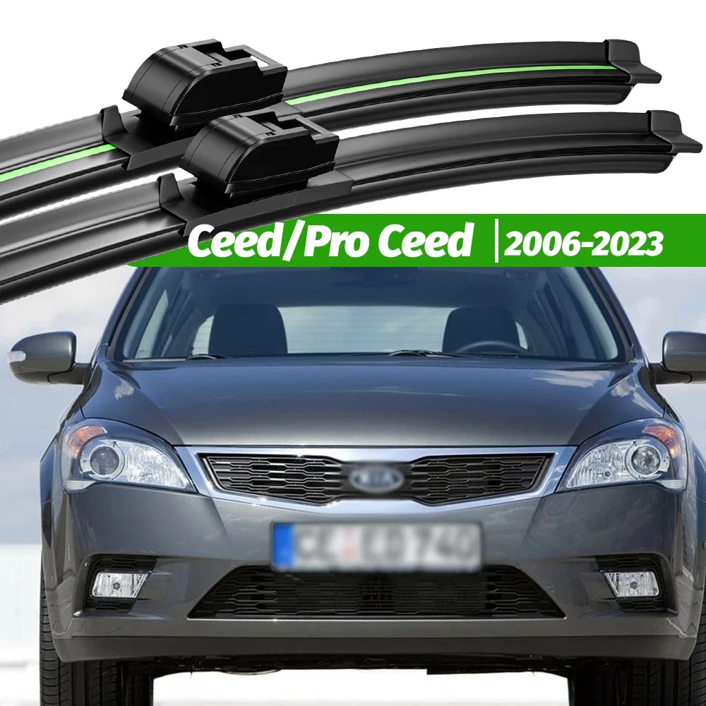 For Kia Ceed Pro Ceed 2006-2023 2pcs Front Windshield Wiper Blades 2010 2011 2016 2017 2019 2020 Windscreen Window Accessories