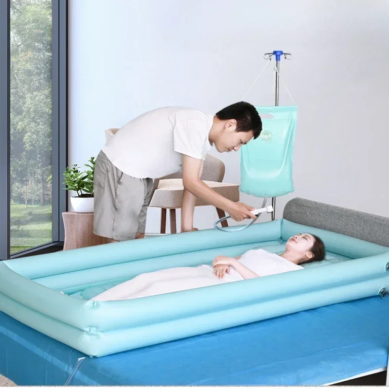 Paralyzed Elderly Bath Bed - Large Capacity Inflatable Bath Sink, Thickened Hose Bathtub Bed, Elderly Care Products, Comfortable