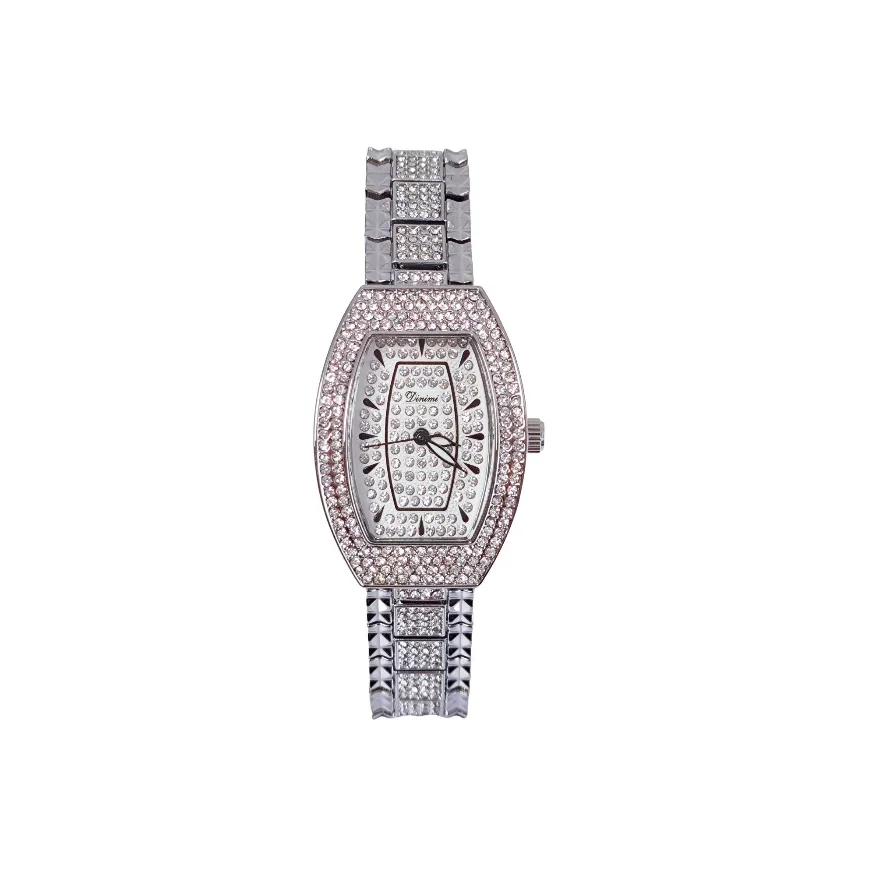 2025 CHAUD! Vintage Date Tonneau Shape Women's Bracelet Watch Sparkling Zircon Crystal Fashion Ladies' Quartz Watch-Bracelet