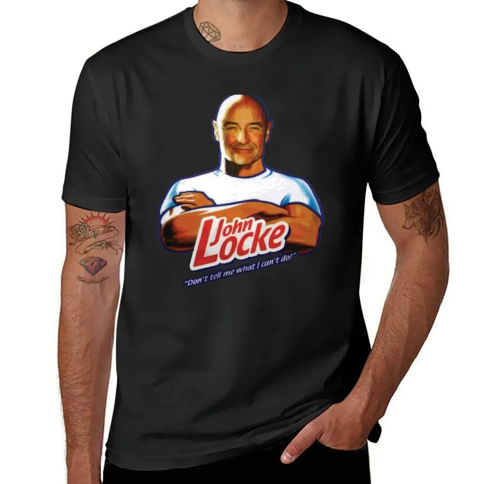 John Locke Lost Don't tell me what I can't do T-Shirt cute clothes Blouse funnys T-shirts for men cotton