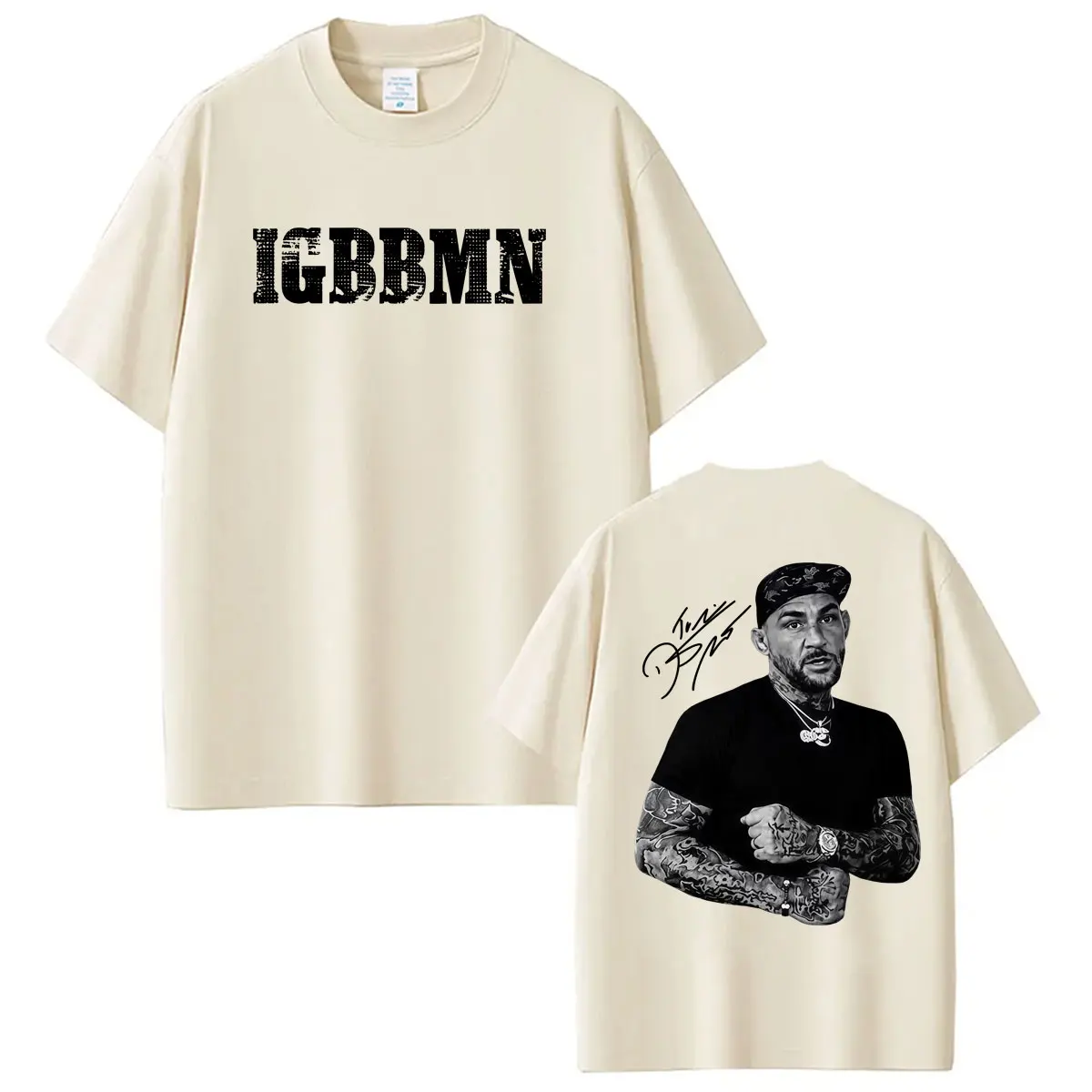 Igbbmn Dustin Poirier Viral Meme Vintage Grafik T-Shirt Herrenmode Humor Klassische T-Shirts Baumwolle Casual Kurzarm T-Shirt – Detail 7