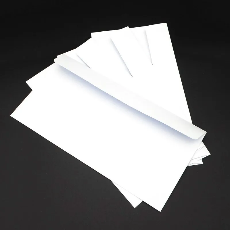 50 Sobres para Invitaciones de 8.86x4.53 Pulgadas, Sobres Blancos Autosellables con Ventana y Estilo Sencillo para Bodas y Fiestas