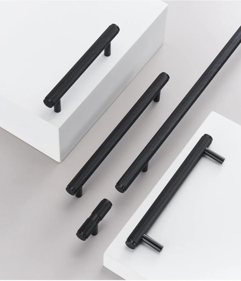 Dooroom Messing Möbelgriffe mit Wirbelstreifen, T-Griffe, lange Zuggriffe für Schränke, Kleiderschränke, Kommoden und Schuhschränke, Großhandel verfügbar – Detail 13